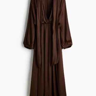 H&M スカーフカラー サテンワンピース
