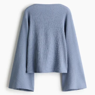 H&M バットウイングスリーブ クリンクルトップス