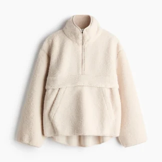 H&M ハーフジップ テディジャケット