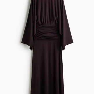 H&M バットウイングスリーブ ドレープワンピース