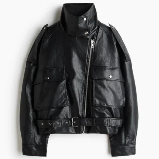 H&M ベルトディテール バイカージャケット
