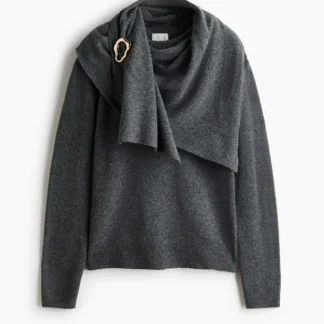 H&M スカーフディテールセーター