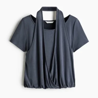 H&M バブルヘム レイヤードトップス