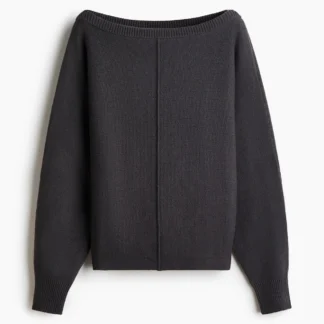 H&M レーヨンブレンド ボートネックセーター