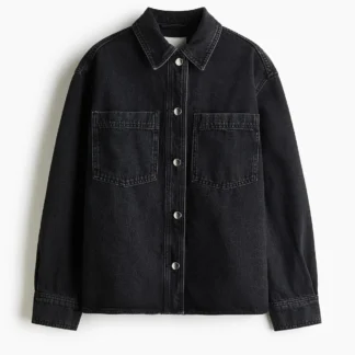 H&M コットンデニムオーバーシャツ