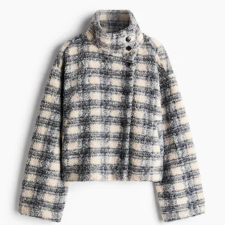 H&M スタンドカラーボアジャケット