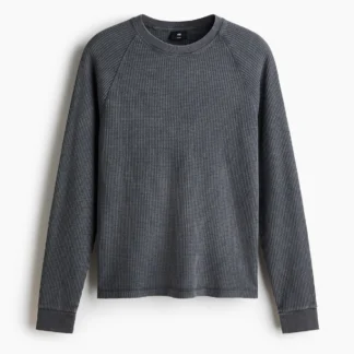 H&M レギュラーフィット ワッフルトップス