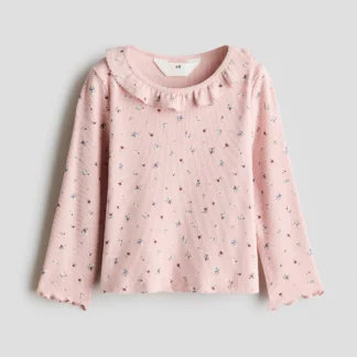 H&M フリルディテール コットントップス