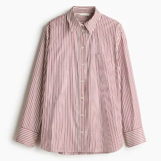 H&M オーバーサイズドビーシャツ