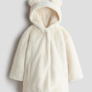 H&M ボアフーデッドコート