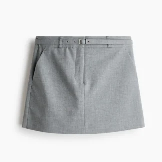 H&M ベルテッドデニムスカート