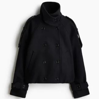 H&M ダブルブレスト ファネルカラージャケット