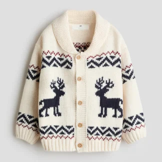 H&M ジャカードニットカーディガン