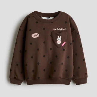 H&M デザイン裏起毛スウェットシャツ