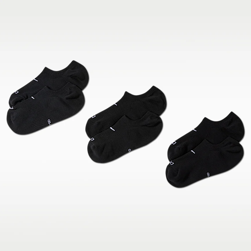 NIKE Everyday Plus Cushioned — Women's Training Footie Socks (3 Pairs)