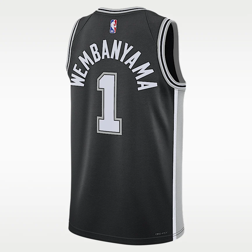 NIKE San Antonio Spurs Icon Edition 2022/23 "Victor Wembanyama" — Nike Dri-FIT NBA Swingman Jersey - Image 2