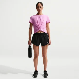 NIKE Dri-FIT ワン — ウィメンズ ミッドライズ 8cm ショートパンツ (インナー付き)