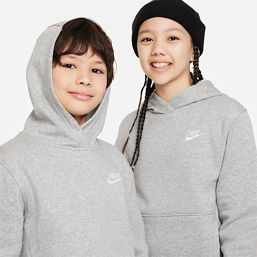 NIKE Sportswear Club Fleece — Big Kids' Pullover Hoodie - Image 3