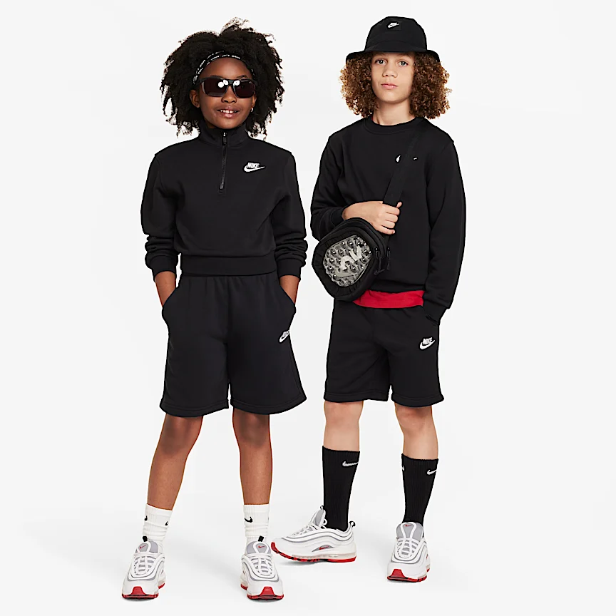 NIKE Sportswear Club Fleece — Big Kids' French Terry Shorts - Image 7