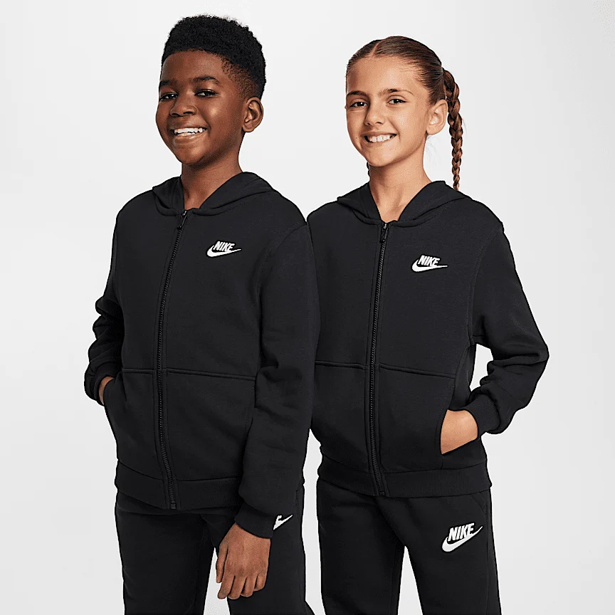 NIKE クラブ フリース — ジュニア フレンチ テリー フルジップ パーカー