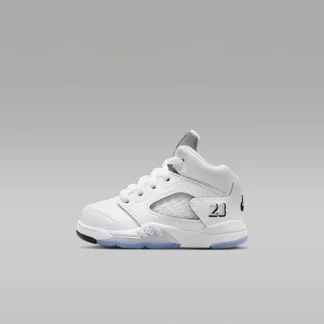 NIKE ジョーダン 5 レトロ OG “White Metallic” — ベビーシューズ