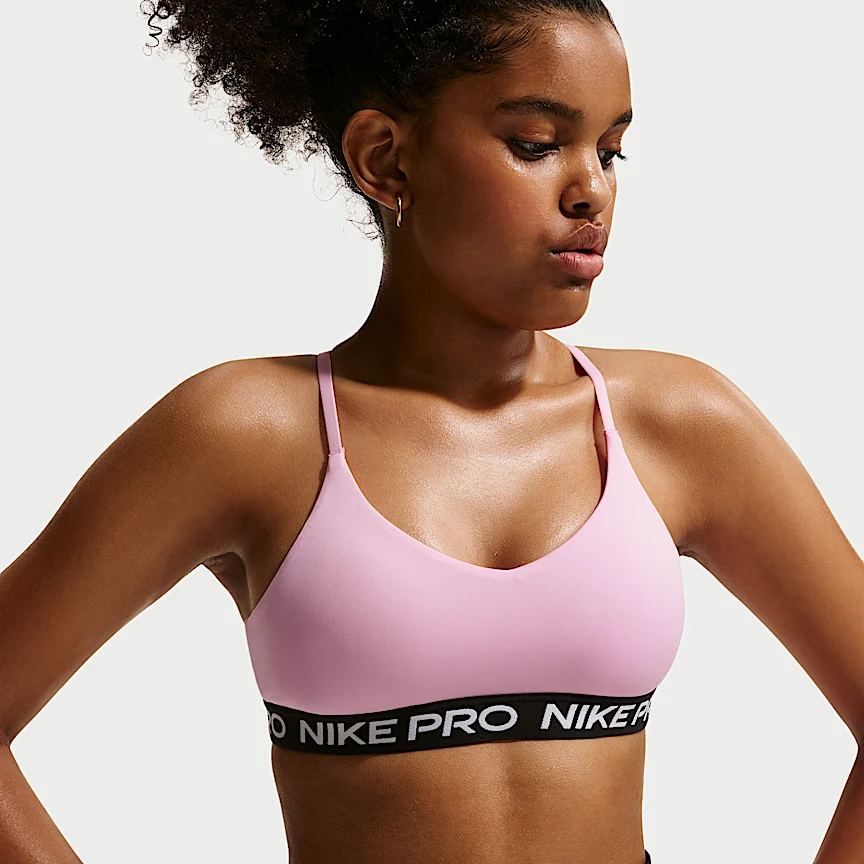 NIKE Pro — Big Kids' (Girls') Indy Bra - Image 3