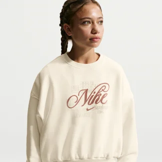 NIKE スポーツウェア クラブ フリース — ジュニア (ガールズ) ボクシー クルーネック スウェットシャツ
