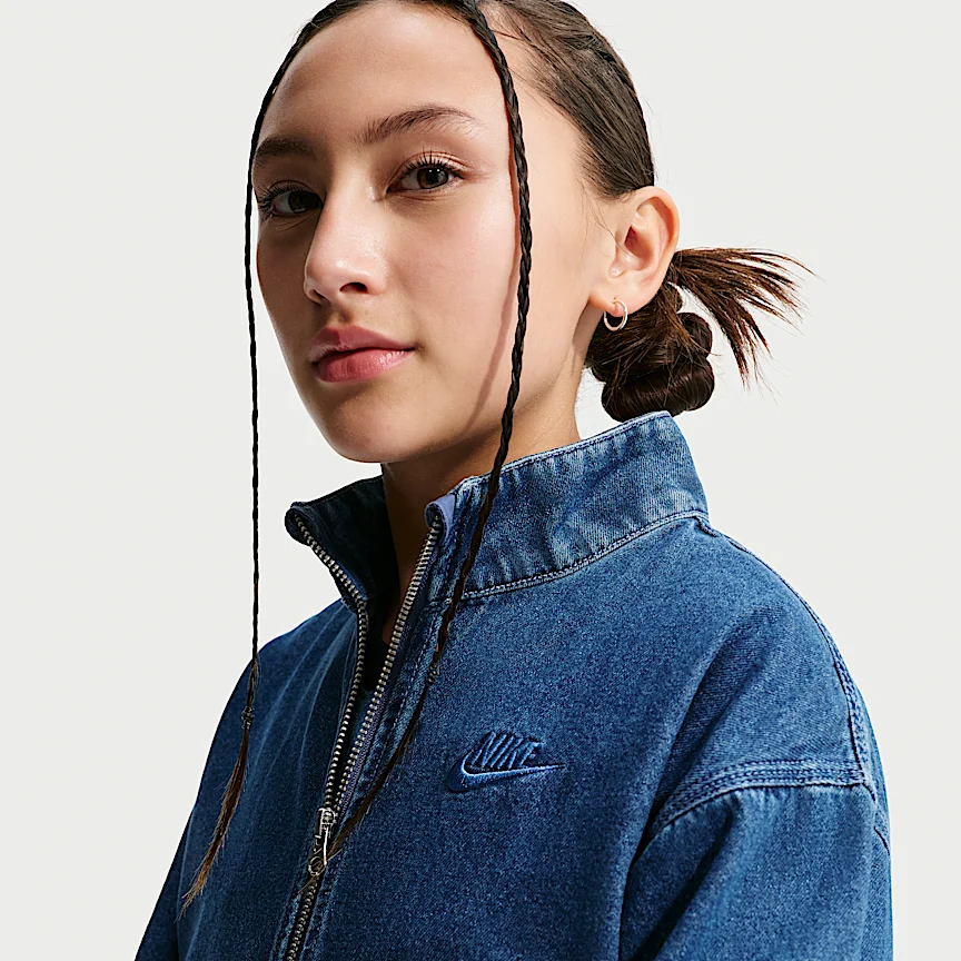 NIKE スポーツウェア コレクション ウィンドランナー — ジュニア デニム ジャケット - Image 3