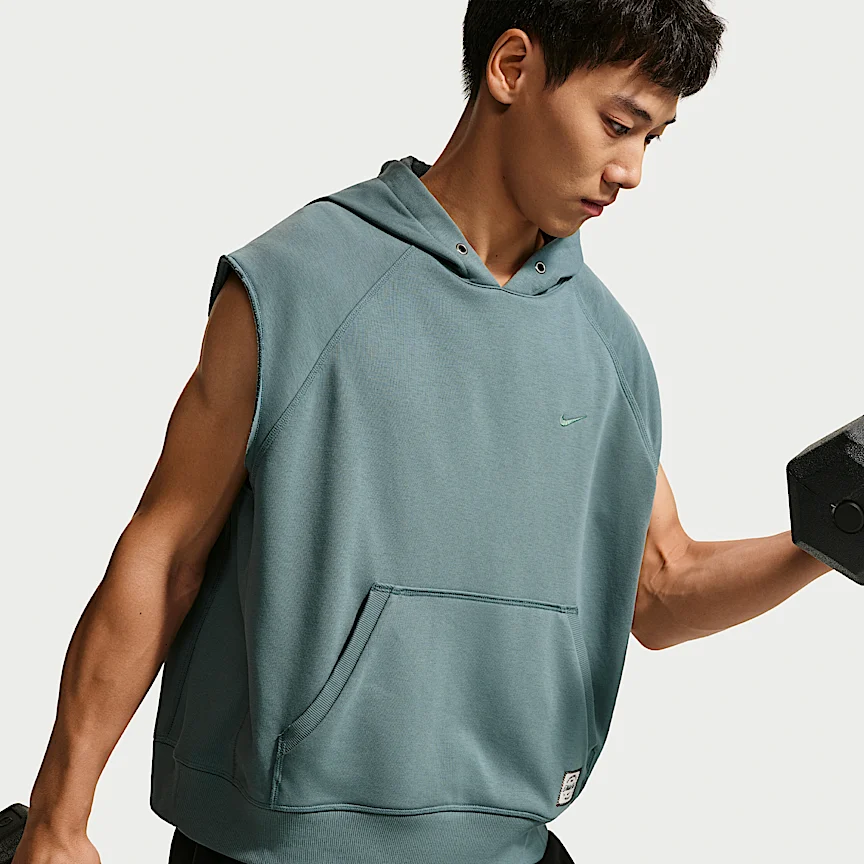 NIKE N.A.C. — メンズ Dri-FIT フリース スリーブレス トレーニング パーカー - Image 3