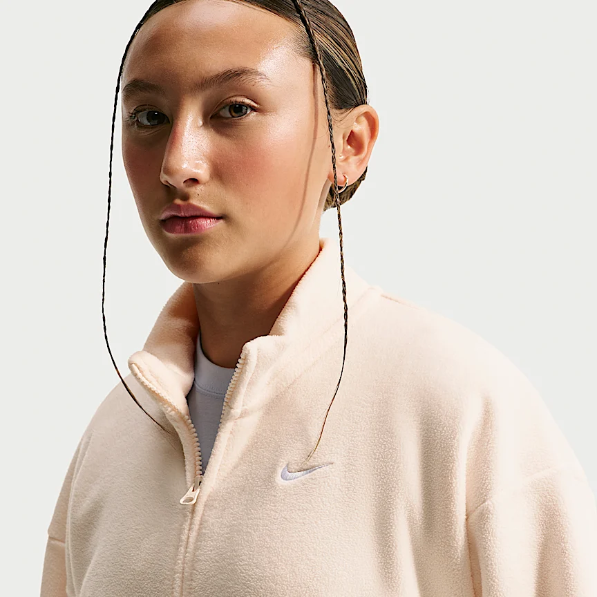 NIKE Sportswear — Big Kids' (Girls') Fleece Long-Sleeve Top - Image 3