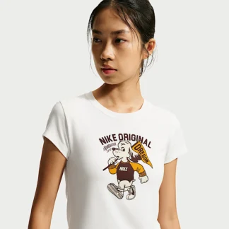 NIKE スポーツウェア チル ニット — ウィメンズ スリム モッドクロップド Tシャツ