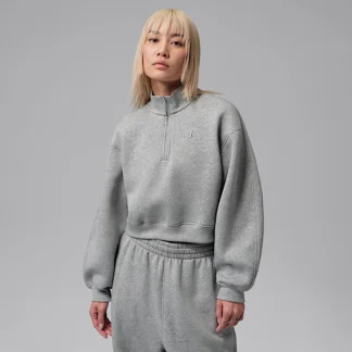 NIKE ジョーダン ブルックリン — ウィメンズ 1/4ジップ クロップド トップス