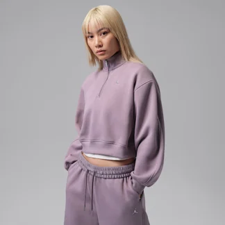 NIKE ジョーダン ブルックリン — ウィメンズ 1/4ジップ クロップド トップス