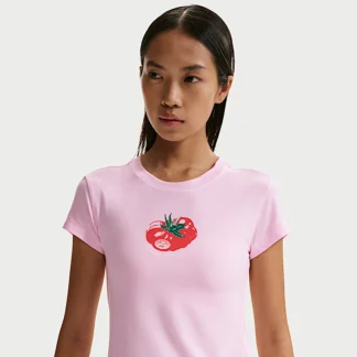 NIKE スポーツウェア チル ニット — ウィメンズ スリム モッドクロップド Tシャツ
