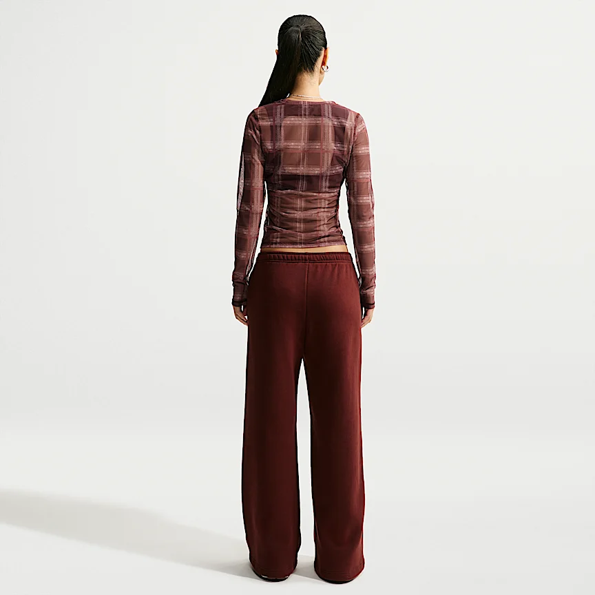 NIKE スポーツウェア — ウィメンズ スリム ロングスリーブ プレイド メッシュ トップス - Image 5