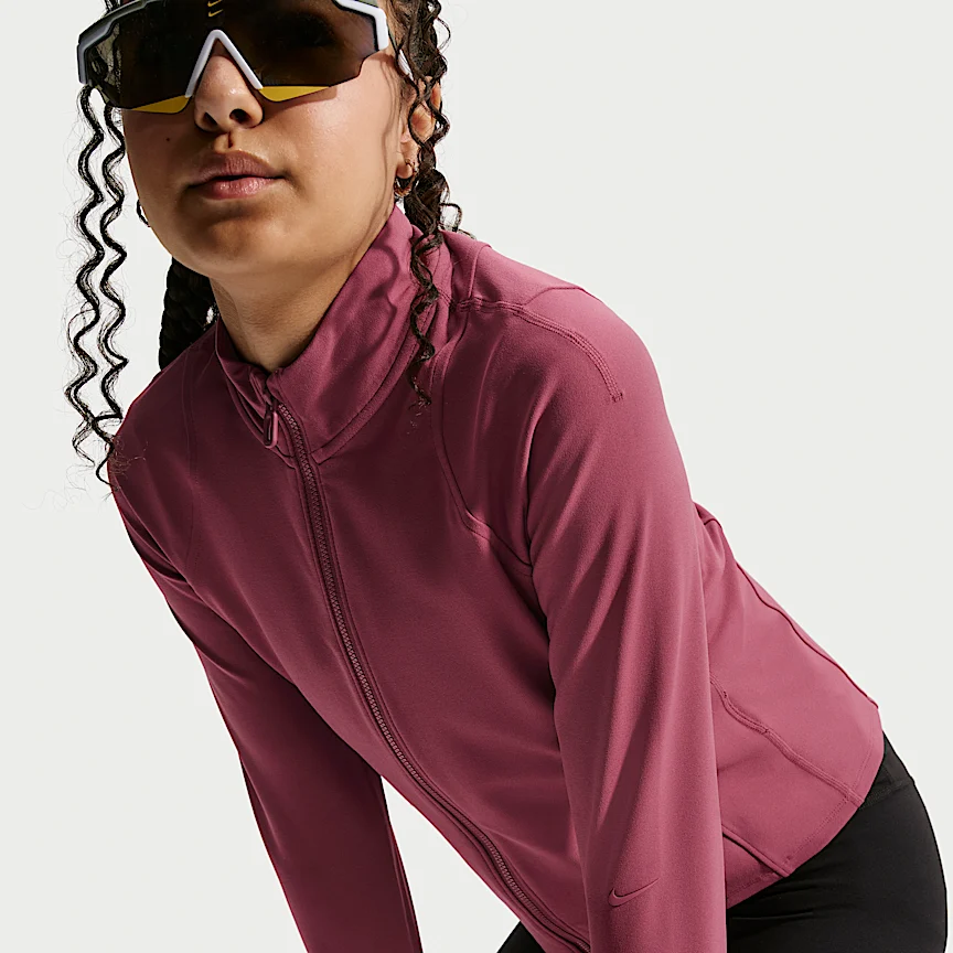 NIKE Mavn — Girls' Dri-FIT Fitted Full-Zip Long-Sleeve Top - Image 3