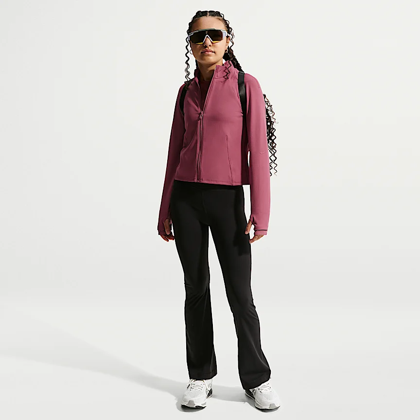 NIKE Mavn — Girls' Dri-FIT Fitted Full-Zip Long-Sleeve Top - Image 4