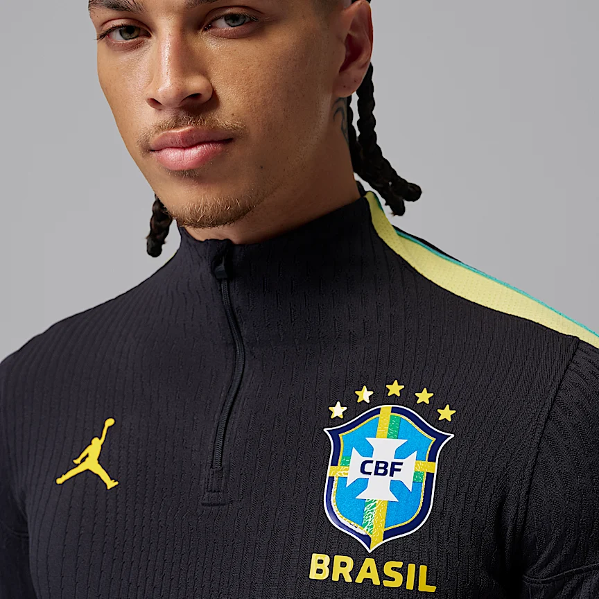 NIKE ブラジル ストライク エリート — メンズ ジョーダン Dri-FIT ADV サッカー ニット ドリル トップス - Image 3