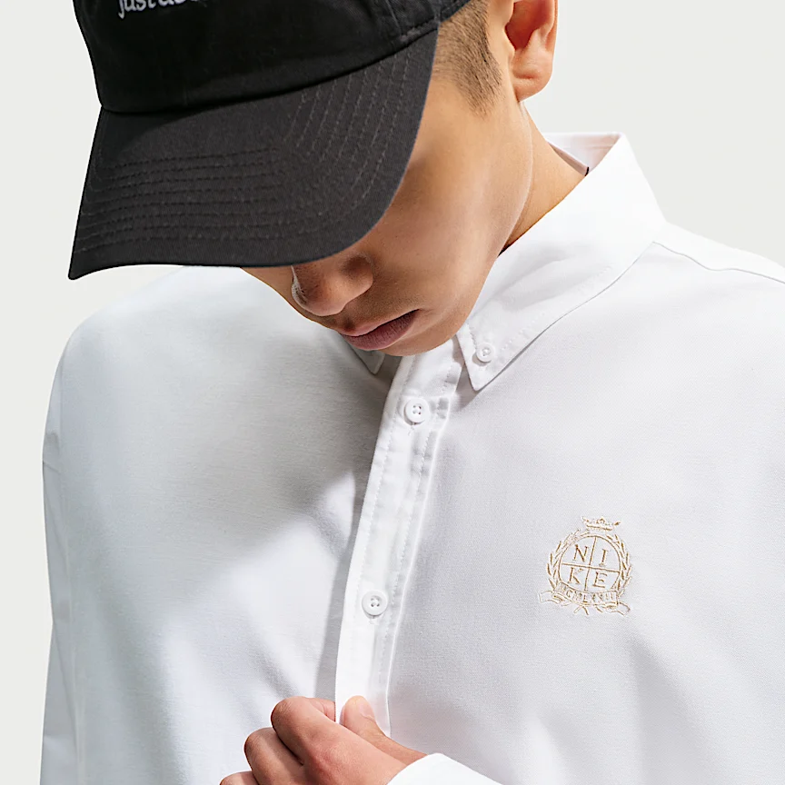 NIKE クラブ — メンズ ロングスリーブ オックスフォード トップス - Image 3