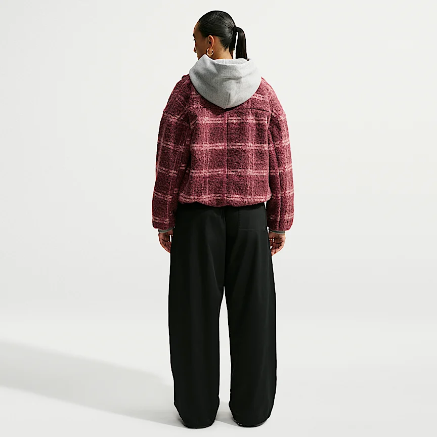NIKE スポーツウェア — ウィメンズ オーバーサイズド プレイド ハイパイル フリース ジャケット - Image 5