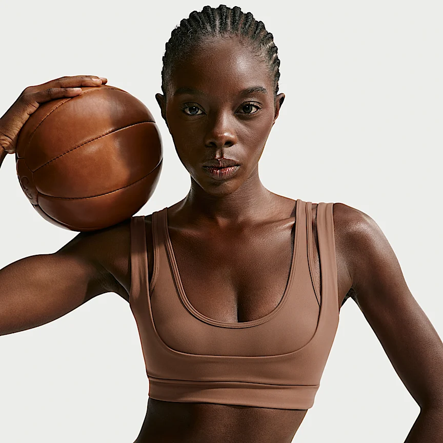 NIKE NikeSKIMS Matte — Women's Double-Strap Scoop Bra - Image 3