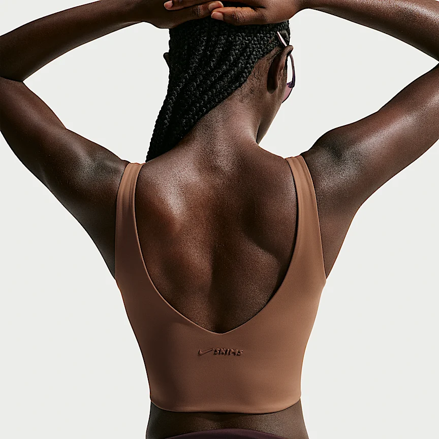 NIKE NikeSKIMS Matte — Women's V-Neck Long-Line Bra - Image 2