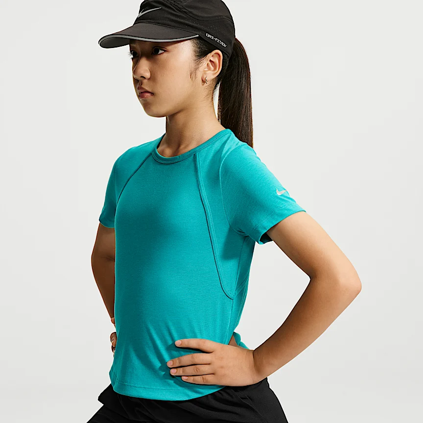 NIKE テンポ — ジュニア (ガールズ) Dri-FIT ショートスリーブ トップ - Image 3