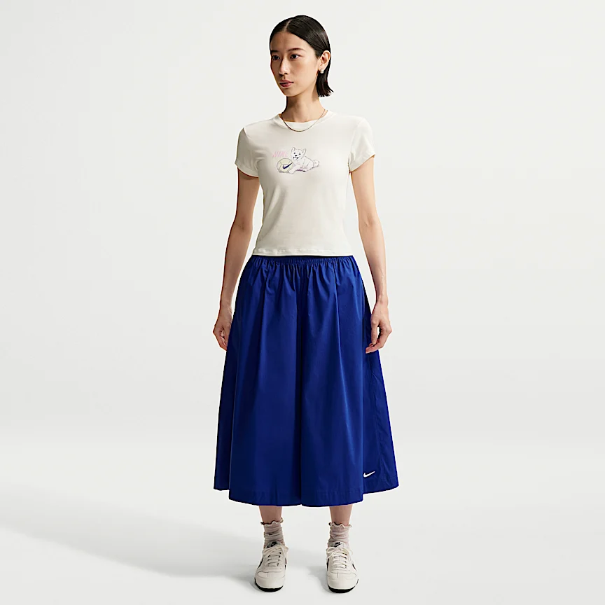 NIKE Sportswear — ウィメンズ オーバーサイズド ミッドライズ ポプリン キュロット