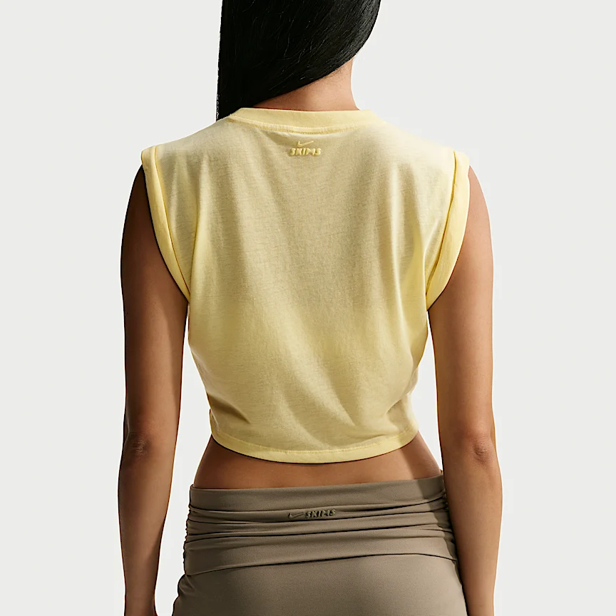 NIKE NikeSKIMS Performance Cotton Blend — Women's Cropped Twist Tank Top - Image 2