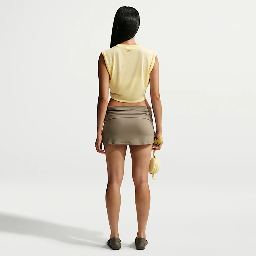 NIKE NikeSKIMS Performance Cotton Blend — Women's Cropped Twist Tank Top - Image 5
