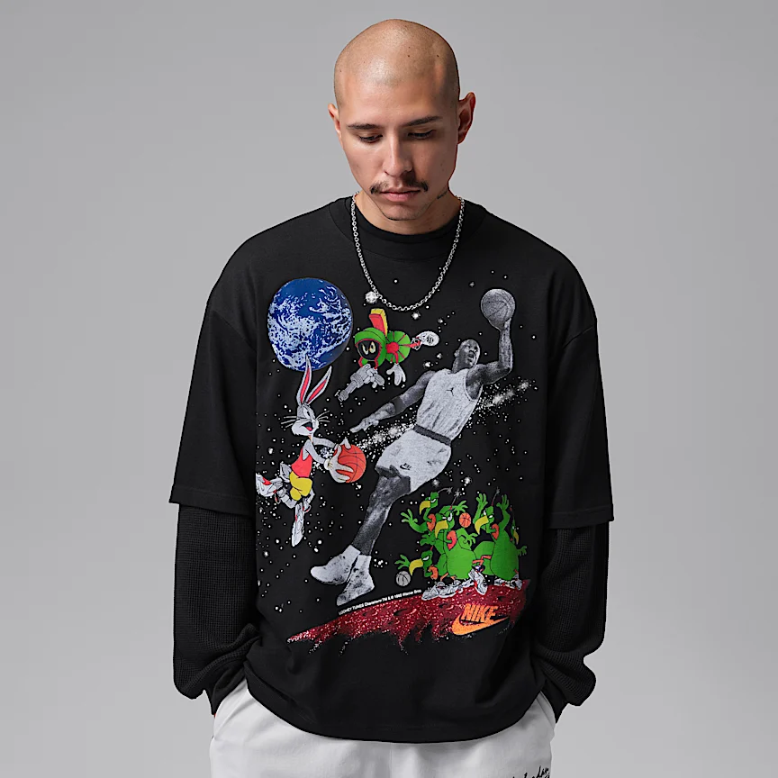 NIKE ジョーダン フライト スペース ジャム — メンズ ボールト 1996 クルーネック Tシャツ