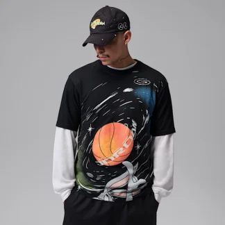 NIKE ジョーダン ブルックリン バッグス バニー — メンズ クルーネック Tシャツ