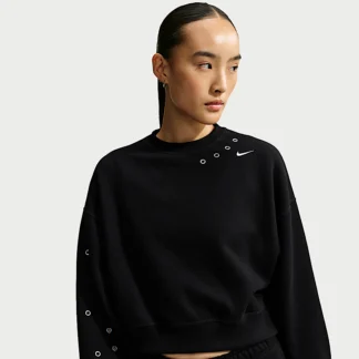 NIKE スタジオ フリース ミディアムウェイト — ウィメンズ オーバーサイズド クロップド クルーネック スウェットシャツ