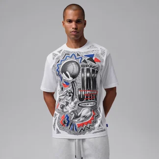 NIKE ジョーダン ブルックリン スペース ジャム — メンズ バッグス バニー クルーネック Tシャツ